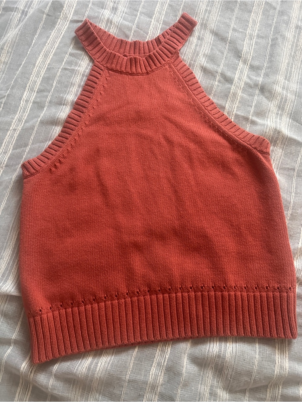 Banana Republic Rust Chunky Halter Sweater Tank | S